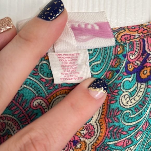 Boemo paisley print long sleeve maxi dress boho size large - Picture 5 of 13